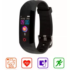 Фитнес браслет AMICO Go FIT OXIMETER IPS PULSE AD TONOMETER black