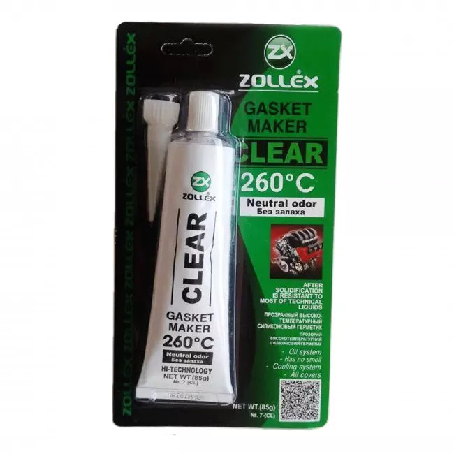Герметик прокладка ZOLLEX Premium прозрачный 25г (CLEAR-25g/15012)