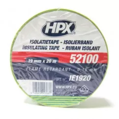 Ізоляційна стрічка ПВХ HPX52100 19мм*20м жовто/зелена (IE1920)