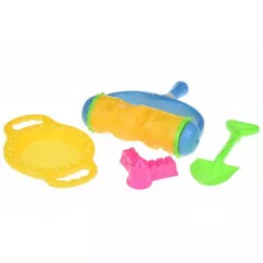 Набор для игры с песком Same Toy с Воздушной вертушкой (желтая лейка) 4 шт (HY-1203WUt-2)