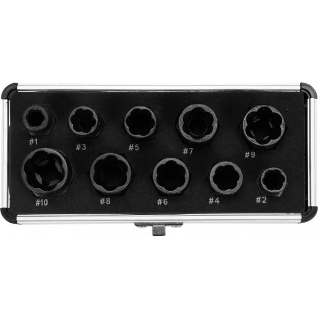 Набор экстракторов для сломанных винтов YATO 3/8'' 9-19мм (YT-06031)