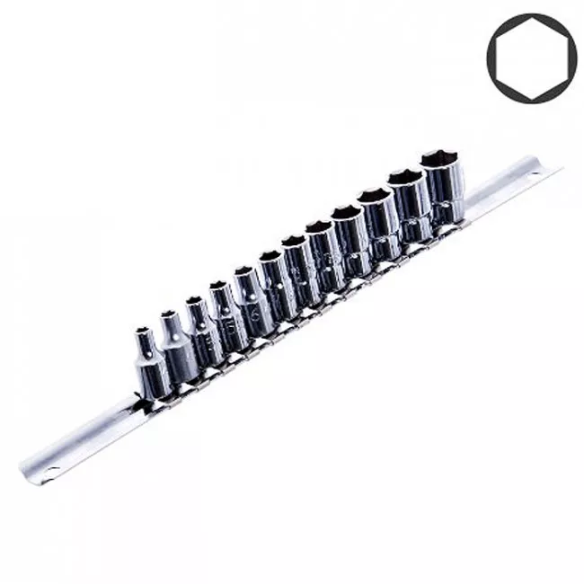 Набір головок TOPTUL 1/4 "12од. на планці (GAAQ0801U)