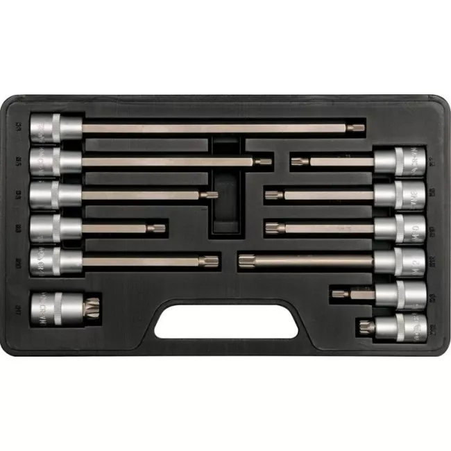 Набор головок торцевых YATO SPLINE 1/2" 12шт (YT-7753) Набор головок торцевых YATO SPLINE 1/2" 12шт (YT-7753)