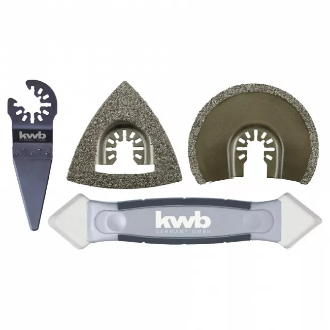 Набор насадок для реноватора KWB for Einhell для плитки 4 шт (708750) Набор насадок для реноватора KWB for Einhell для плитки 4 шт (708750)