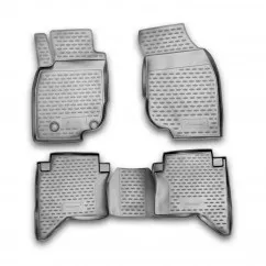 Килимки в салон TOYOTA Hilux, 2011-> 4 шт. (поліуретан) Килимки в салон TOYOTA Hilux, 2011-> 4 шт. (поліуретан)