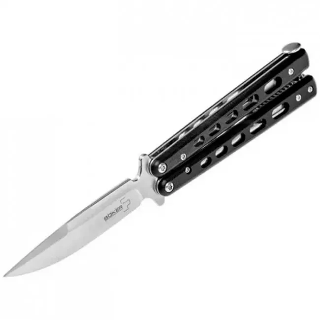 Нож бабочка, балисонг Boker Plus Balisong Small (длина: 185мм, лезвие: 82мм) черный (227-1139_small)