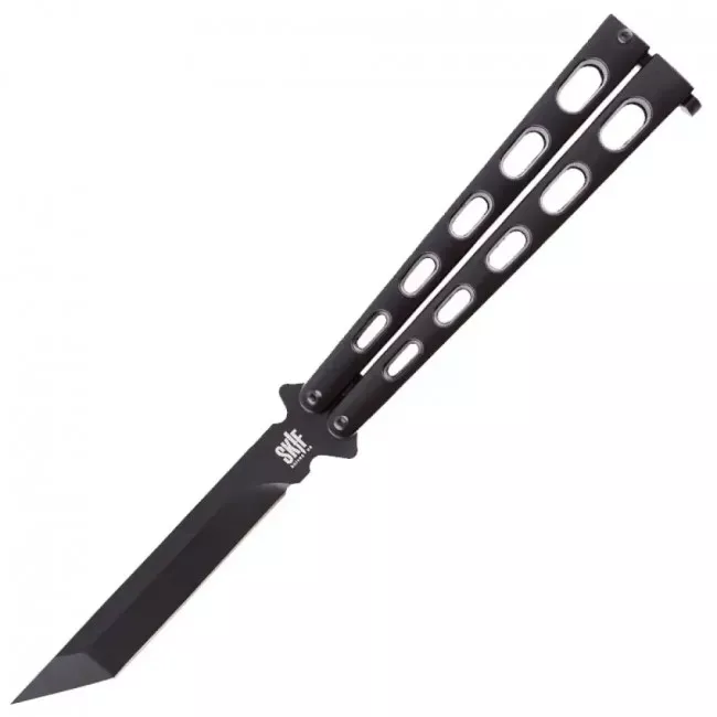 Нож бабочка, балисонг Skif Covert Tanto Point (длина: 230мм, лезвие: 105мм), черный (224-1023)