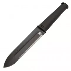 Нож фиксированный Skif UKROP-2 (длина: 263мм, лезвие: 149мм, черное), черный, ножны пластик (224-1058)