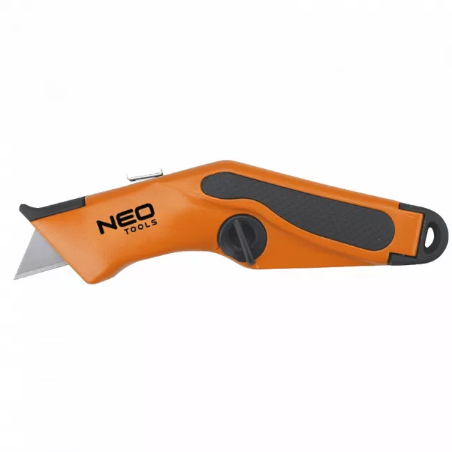 Нож NEO с трапециевидным лезвием, металлический корпус, сертификат TUV (63-701)