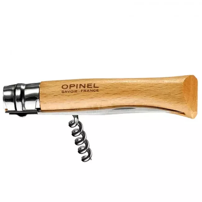 Нож складной + штопор Opinel Tire Bouchon №10 (длина: 225мм, лезвие: 100мм), бук (232-1005)