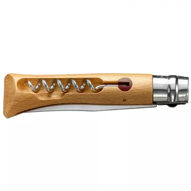 Нож складной + штопор Opinel Tire Bouchon №10 (длина: 225мм, лезвие: 100мм), бук (232-1005)