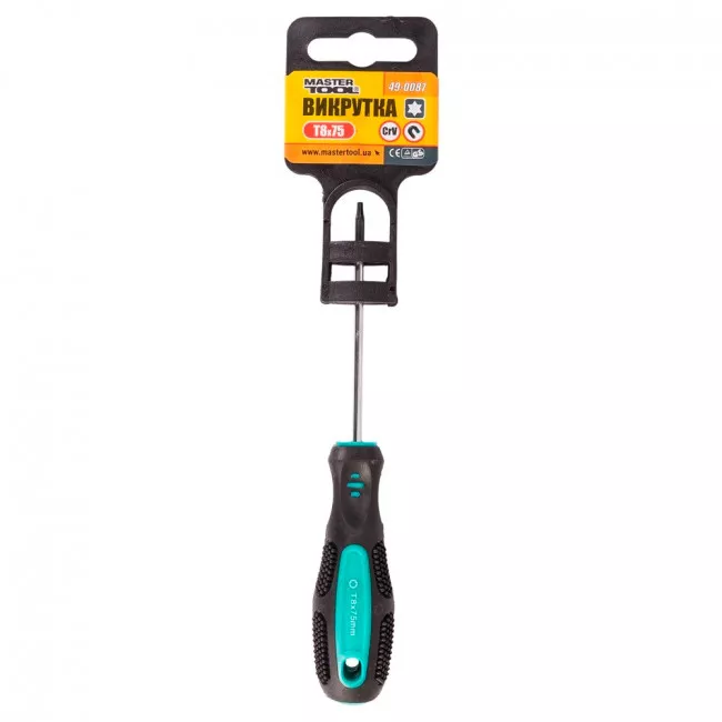 Викрутка MASTER TOOL TORX T8*75 (49-0087)