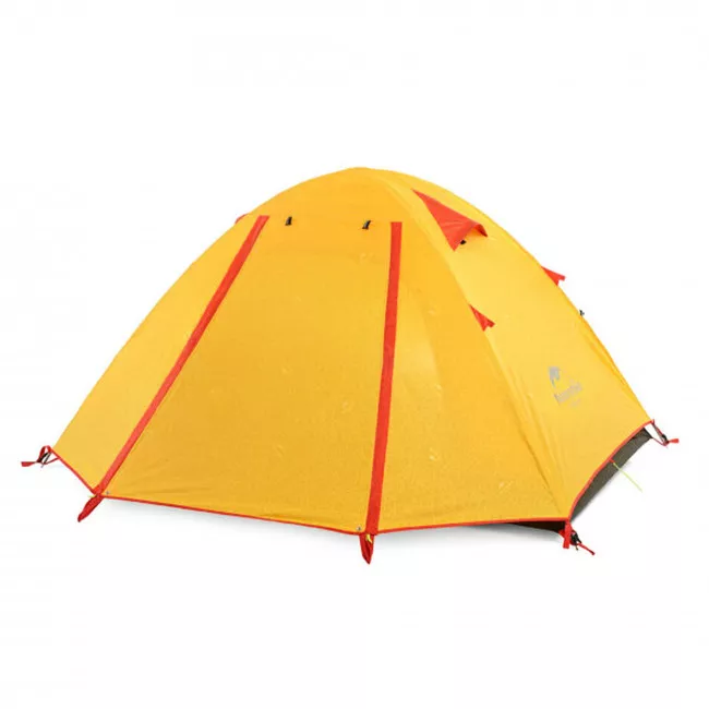 Палатка трехместная NatureHike P-Series NH18Z033-P 210T/65D оранжевая (6927595729656)