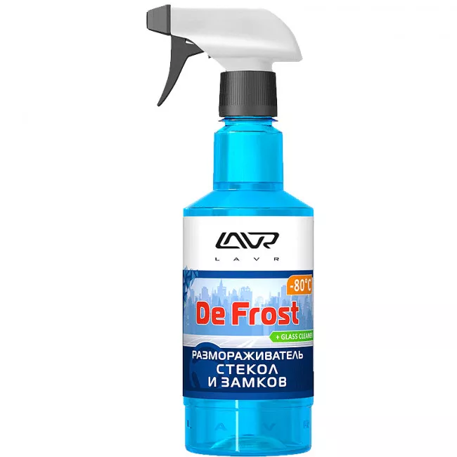 Размораживатель стекла LAVR DE FROST +glass cleaner -80C Universal Defroster 500 мл (Ln1302-L)