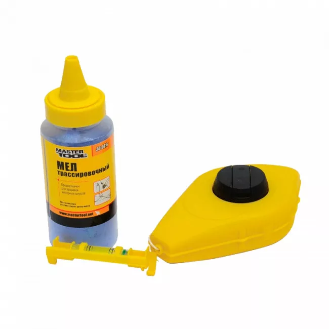 Шнур трасувальний MASTER TOOL 30 м + крейда + рівень (30-0641)