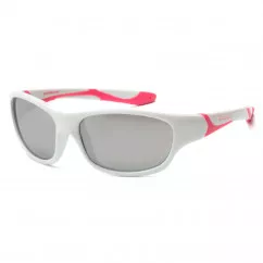 Солнцезащитные очки Koolsun Sport бело-розовые до 12 лет (KS-SPWHCA006)