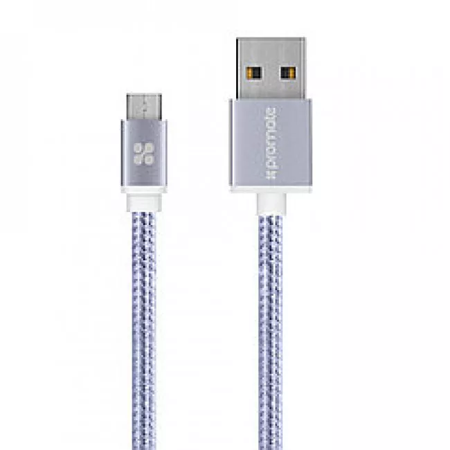 Крепкий Mesh-Armored кабель синхронизации PROMATE linkMate-U2M Silver (023106)