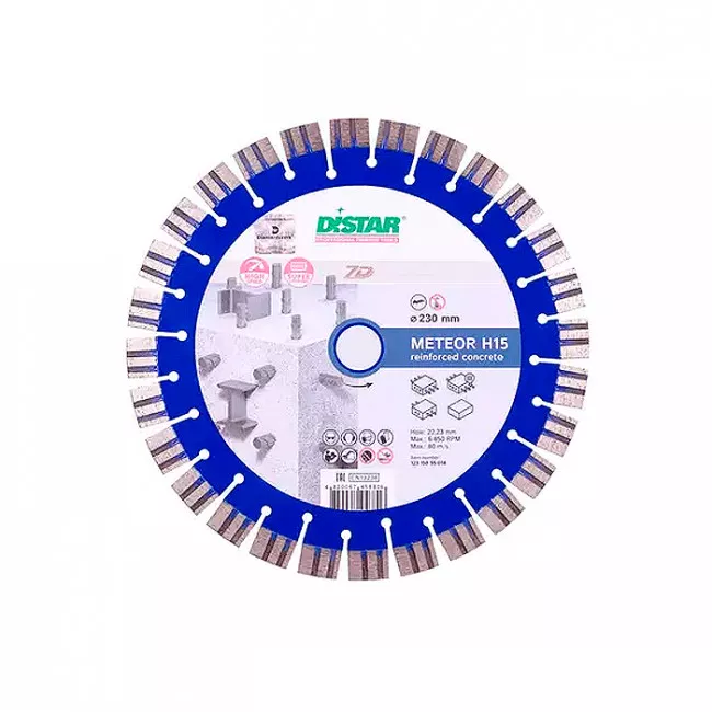 Алмазный диск Di-star 230x2,6/1,6x15x22,23-28 Meteor H15 бетон (12315055018) Алмазный диск Di-star 230x2,6/1,6x15x22,23-28 Meteor H15 бетон (12315055018)