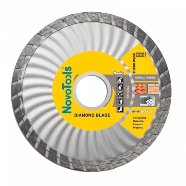 Алмазне коло NovoTools Basic 230 мм*7 мм*22,23 мм Турбохвиль (DBB230/TW)(134156)