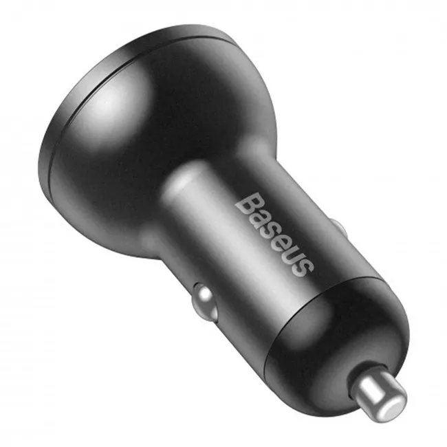 Автомобільний зарядний пристрій Baseus Digital 24W темно-сірий (502325) (282730056)