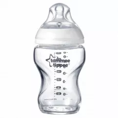 Бутылочка стеклянная TOMMEE TIPPEE 250 мл. (от 0 мес.) (30032)