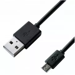 Дата кабель Vinga USB 2.0 AM to Micro 5P PVC 1m black (VCPDCM1BK)