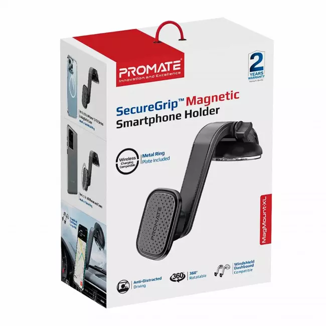 Держатель Promate автомобильный для мобильных устройств magmount-xl.black (060507)