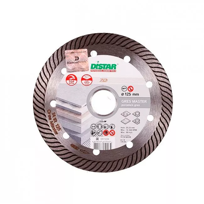 Диск алмазный отрезной Distar Gres Master 1A1R 125х22,2 (11115160010) Диск алмазный отрезной Distar Gres Master 1A1R 125х22,2 (11115160010)