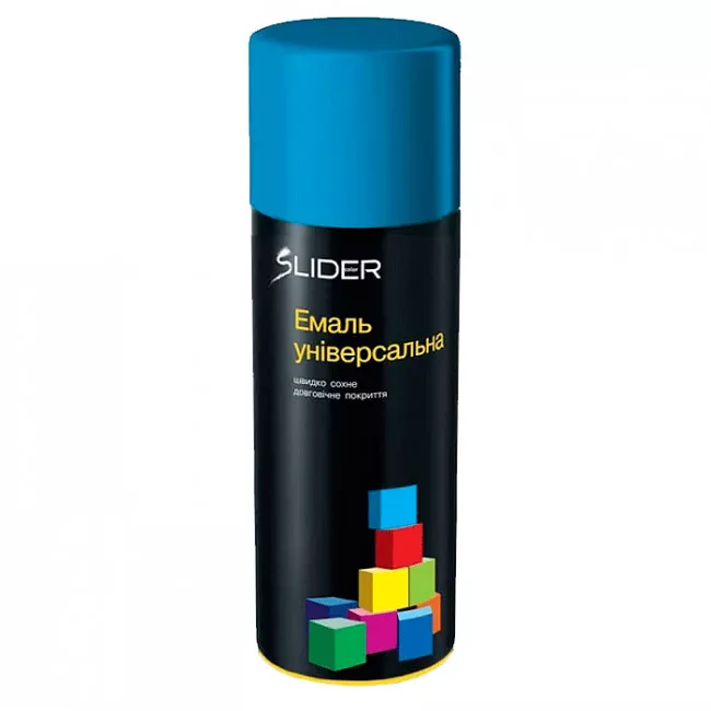 Эмаль SLIDER color универсальная 5015 голубая, в аэр. упаковке 400 мл (12 шт/уп) (000001031) (55061)