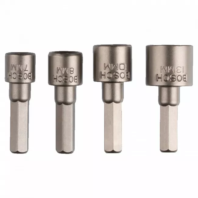 Головки торцевые Bosch 1/4", набор 4 шт, 7,8,10,13 мм (2.609.255.904)