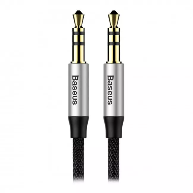 Кабель Baseus Yiven 3.5mm 1m Silver/Black (CAM30-BS1)(207940001)