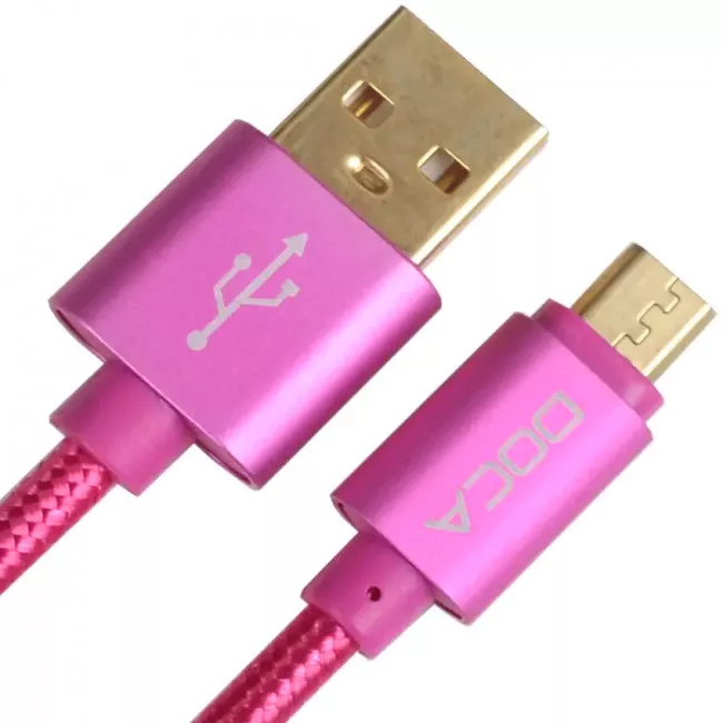 Кабель USB - MicroUSB DOCA D-U101 (100см), красный (111-1014red) Кабель USB - MicroUSB DOCA D-U101 (100см), красный (111-1014red)