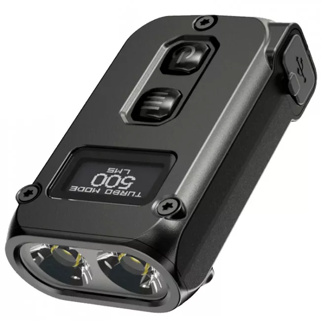 Мощный наключный фонарик с LED дисплеем Nitecore TINI 2 (USB Type-C), черный (6-1432_2_black)