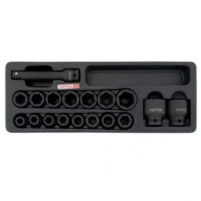 Набор головок ударных Toptul 1/2" 10-32мм 18шт (GCAT1807)