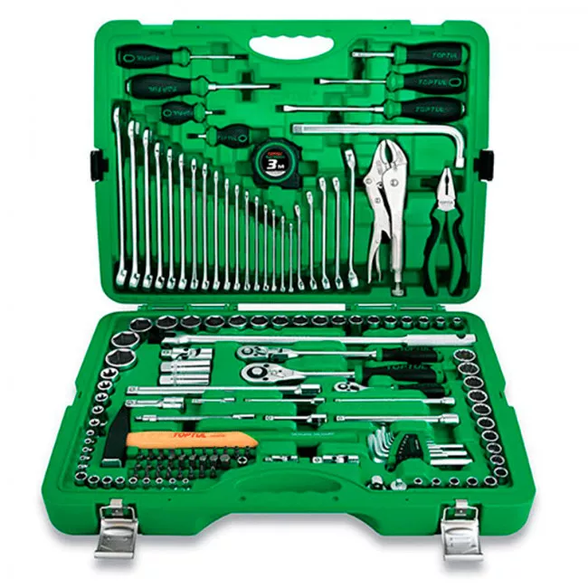 Набор инструмента комбинированный TOPTUL 144 единицы (1/4", 3/8" и 1/2") (GCAI144R)