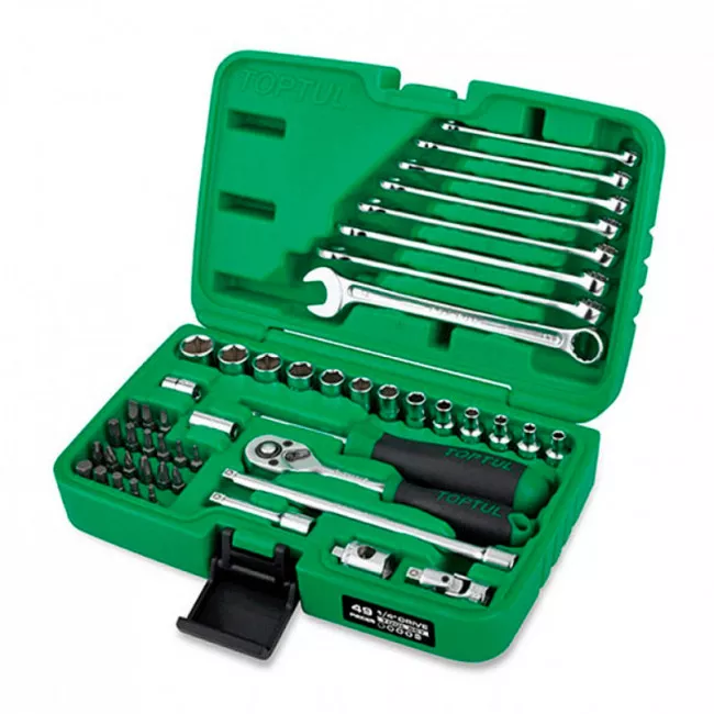 Набор инструмента TOPTUL 1/4" + ключи 49 ед. (GCAI4901)