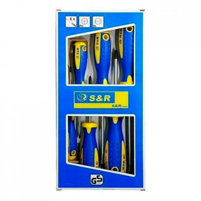 Набор отверток S&R SL-PH S2 6 шт (250681106) Набор отверток S&R SL-PH S2 6 шт (250681106)
