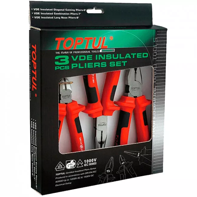 Набор пассатижей TOPTUL 3ед. (GAAE0301)