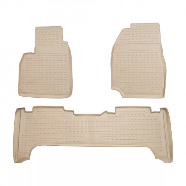 NLC.48.06.212k Килимки в салон TOYOTA Land Cruiser 100 1998-2007, 3 шт. (поліуретан, бежеві)