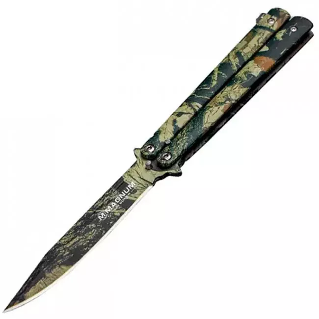 Нож бабочка, балисонг Boker Magnum Balisong (длина: 227мм, лезвие: 102мм), камуфляж (227-1140)
