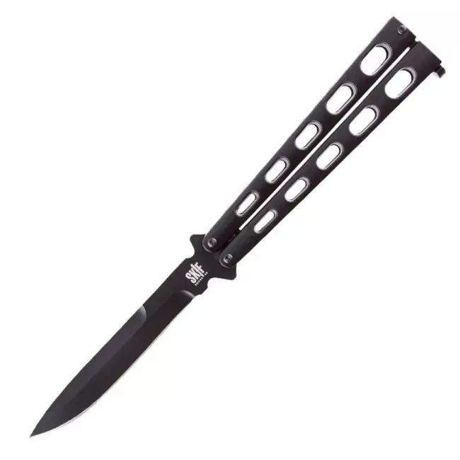 Ніж метелик, балісонг Skif Covert Drop Point (довжина: 230мм, лезо: 105мм), чорний (224-1022)