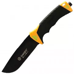 Нож Ganzo G8012 (длина: 240мм, лезвие: 115мм) + чехол (стропорез + точилка + огниво), оранжевый (16-1110-orange)