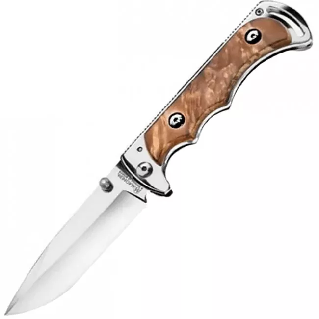 Нож складной Boker Magnum Prestige Hunter (длина 223мм, лезвие 97мм) деревянная накладка (227-1061) Нож складной Boker Magnum Prestige Hunter (длина 223мм, лезвие 97мм) деревянная накладка (227-1061)