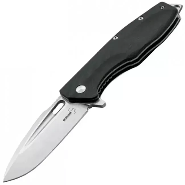 Нож складной Boker Plus Caracal Folder (длина: 213мм, лезвие: 87мм), черный (227-1095)