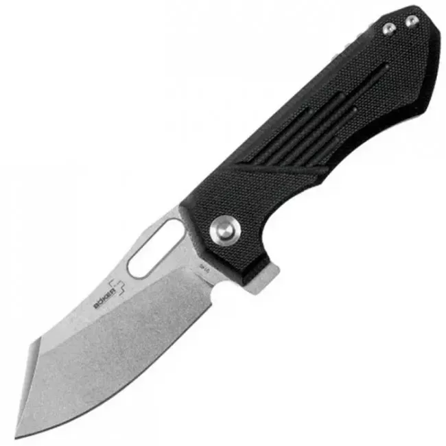 Нож складной Boker Plus Leviathan (длина: 185мм, лезвие: 80мм), черный (227-1158_black)