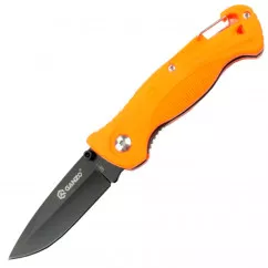 Нож складной Ganzo G611 + свисток (длина: 190мм, лезвие: 75мм), оранжевый (16-1024-orange)