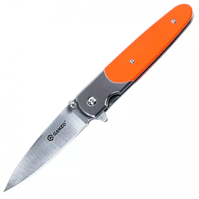 Нож складной Ganzo G743-1 (длина: 200мм, лезвие: 87мм), оранжевый (16-1090-1-orange)