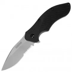 Нож складной Kershaw Clash полусеррейтор (длина: 184мм, лезвие: 89мм), черный (174-1020_black-1)