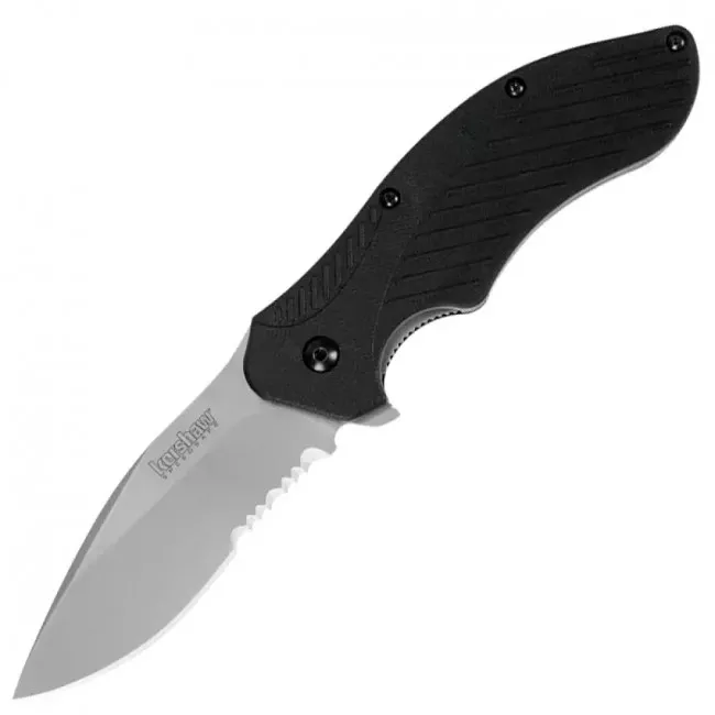 Нож складной Kershaw Clash полусеррейтор (длина: 184мм, лезвие: 89мм), черный (174-1020_black-1)