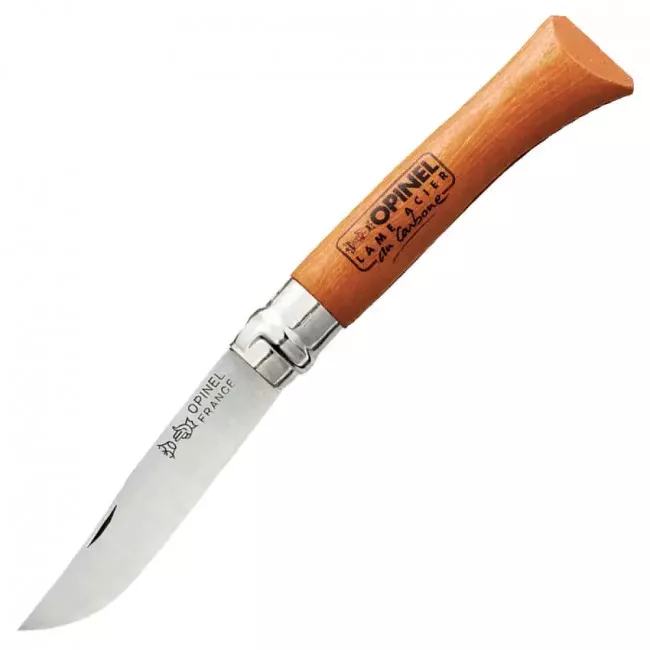 Нож складной Opinel №10 Carbone (длина: 210мм, лезвие: 100мм), бук (232-1025_beech) Нож складной Opinel №10 Carbone (длина: 210мм, лезвие: 100мм), бук (232-1025_beech)